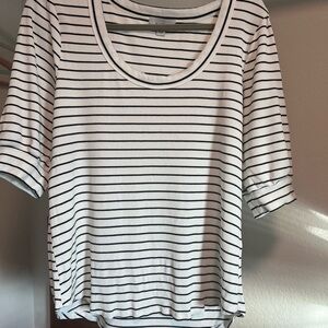 Allison Joy Striped Black and White Top